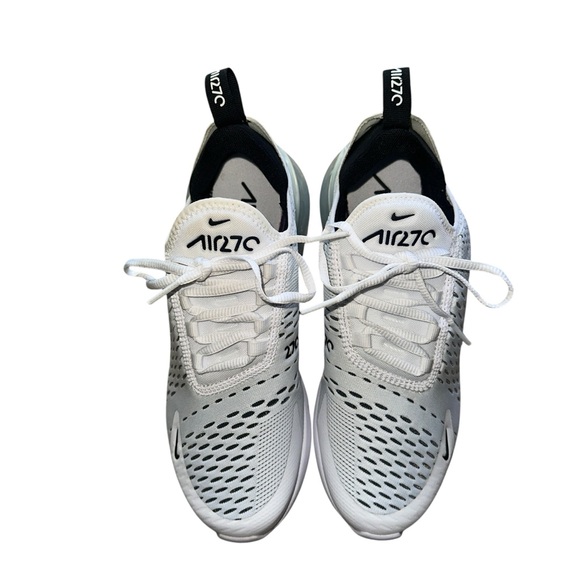 Nike Women's Air Max 270 White/Black Sneakers Sz 8 - Picture 7 of 12
